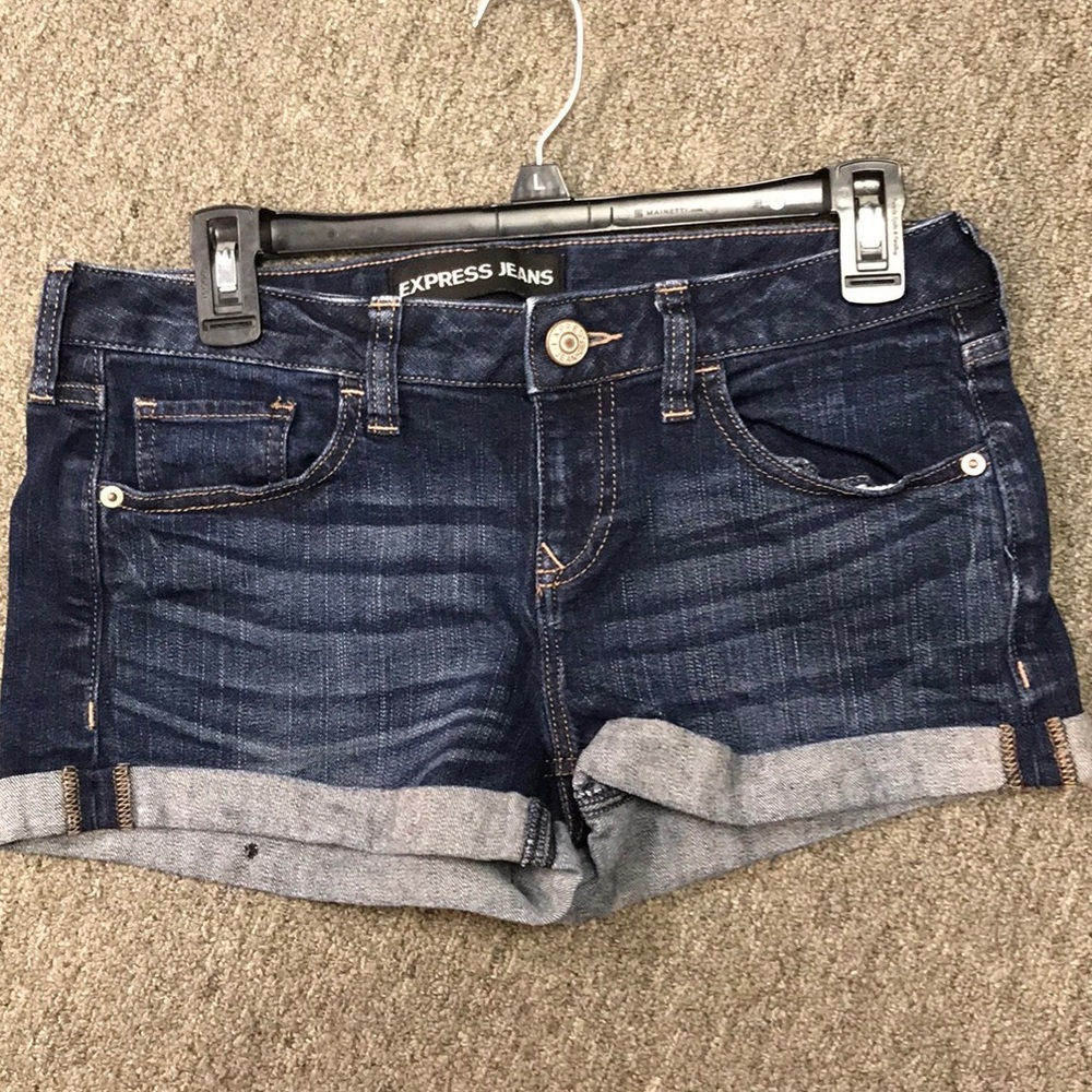 Express Stretchy Shorts Dark Wash Denim Size 2